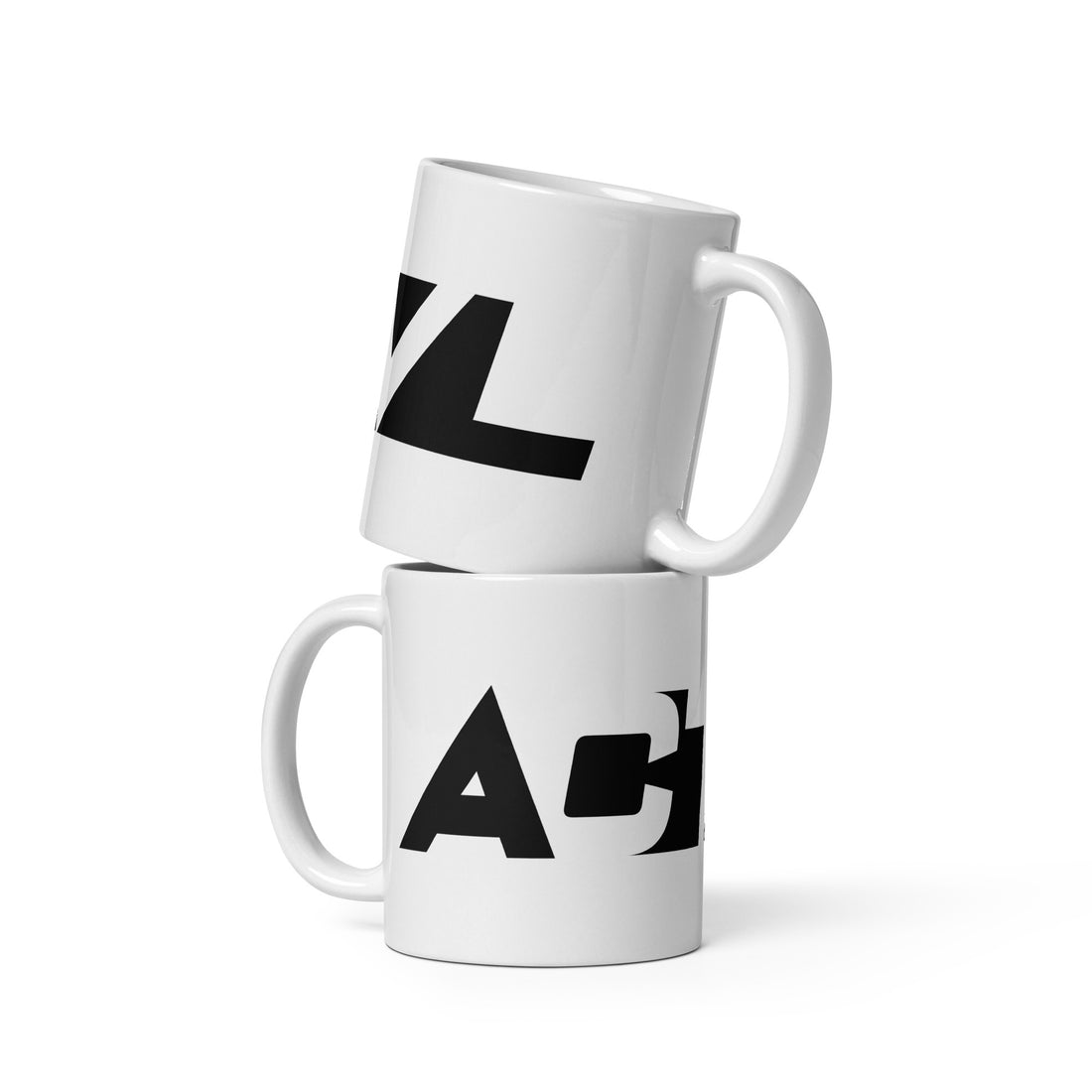 White glossy mug