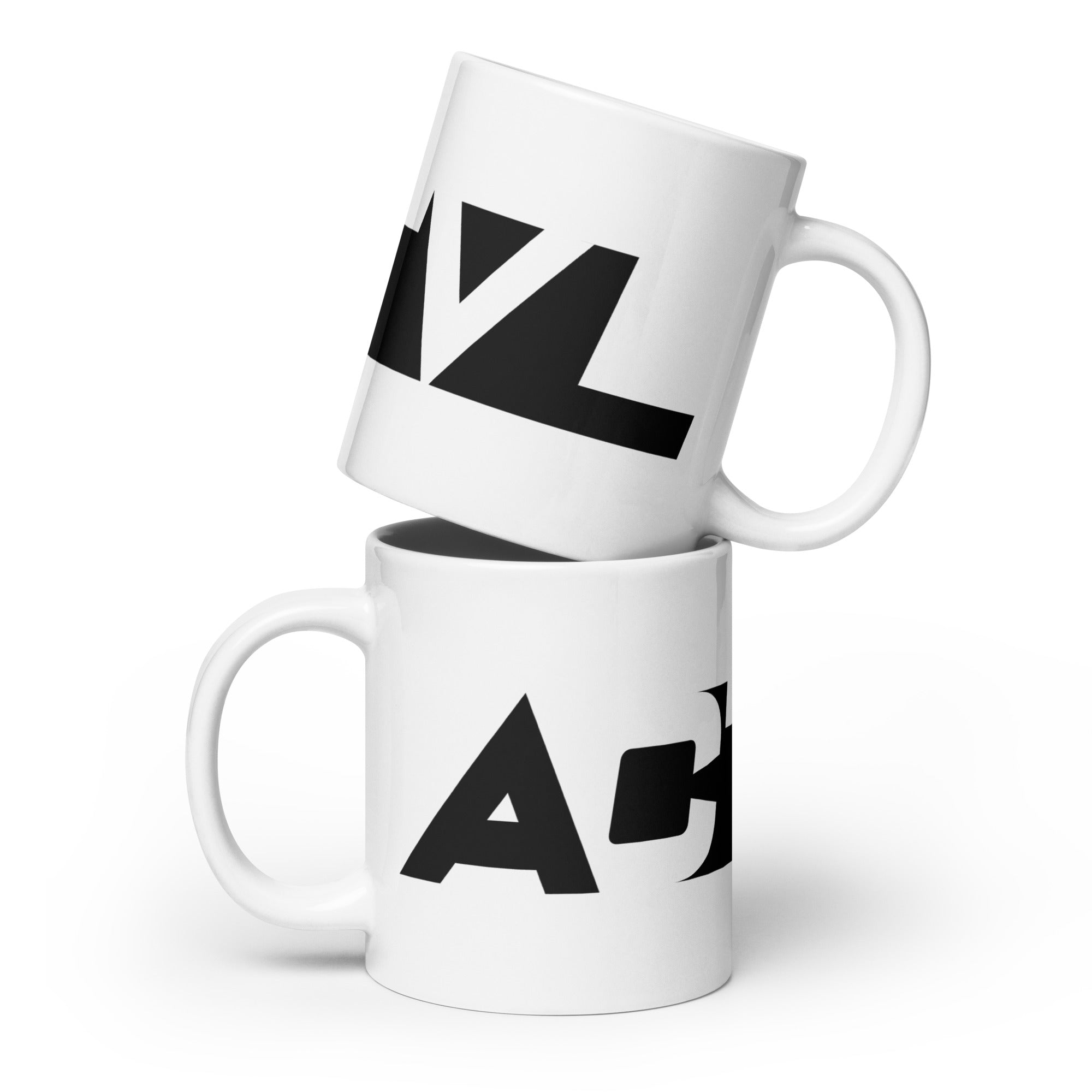 White glossy mug